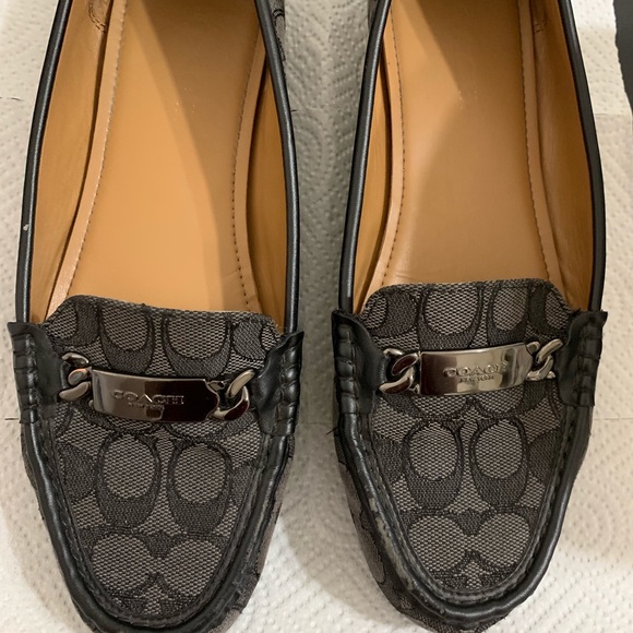 Coach Womens Olive Sand Printed Snake Loafers - Picture 8 of 8